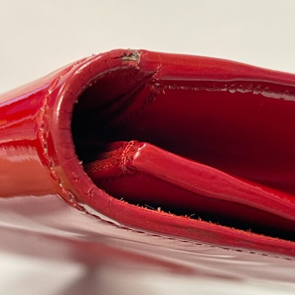 Saint Laurent YSL Belle de Jour Red Patent Leather Clutch Bag - Preowned - Picture 9 of 15